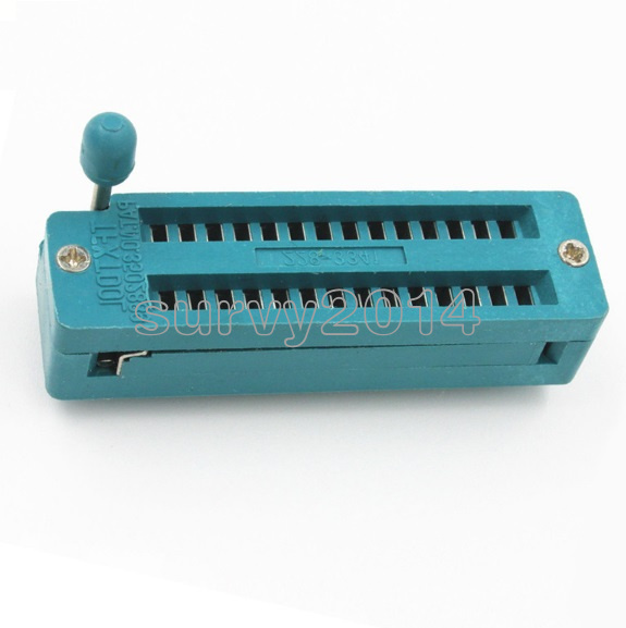 1PCS 28P 28-Pin Narrow Body Universal ZIF Test DIP IC Socket Connector
