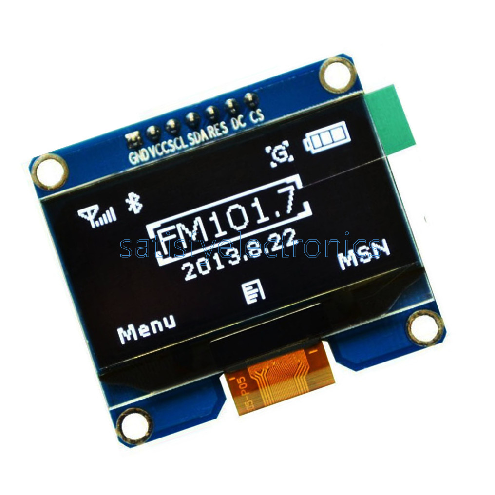 1.54in White 18864 OLED Display Module SPI Interface 3.3-5V SSD1309