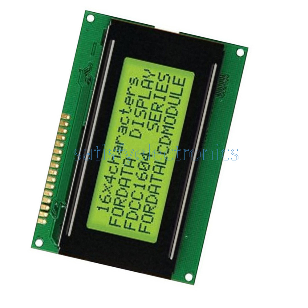 LCD 16x4 1604 Character LCD Display Module LCM Yellow Blacklight 5V ...
