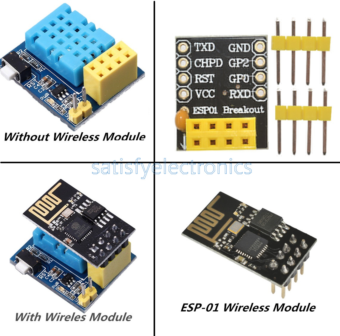 UMLIFE ESP8266 ESP01 Wireless WiFi Transceiver Receiver Module Adapter