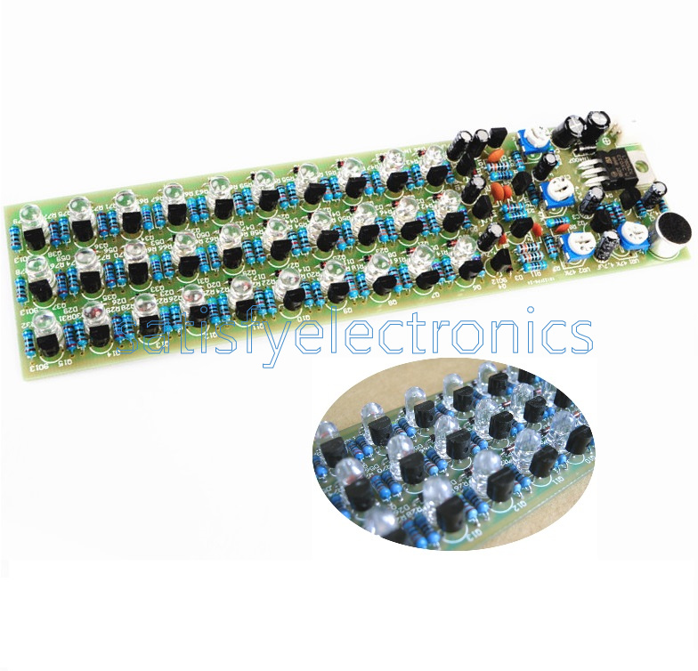 DIY Kit Voice Control Level Indicator Indicating Red/Blue/Green LED