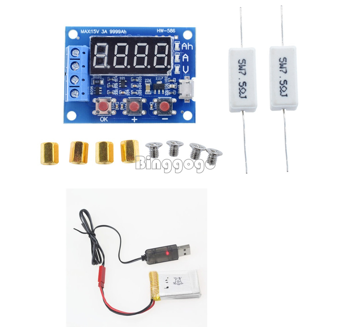 Liion Lithium Battery Capacity Meter Tester ZB2L3 + Lithium Battery