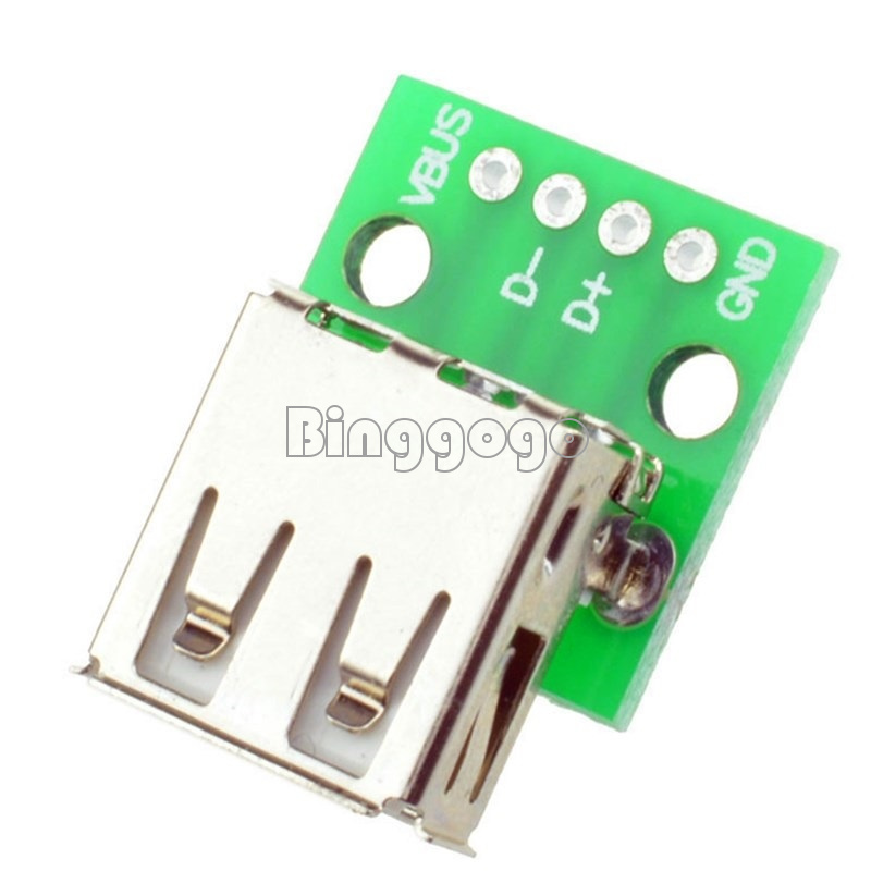 5Pcs Female Micro USB to DIP Adapter Converter 2.54mm PCB Breakout Board FIUULK