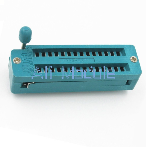 28P 28-Pin Narrow Body Universal ZIF Test DIP IC Socket Connector AM