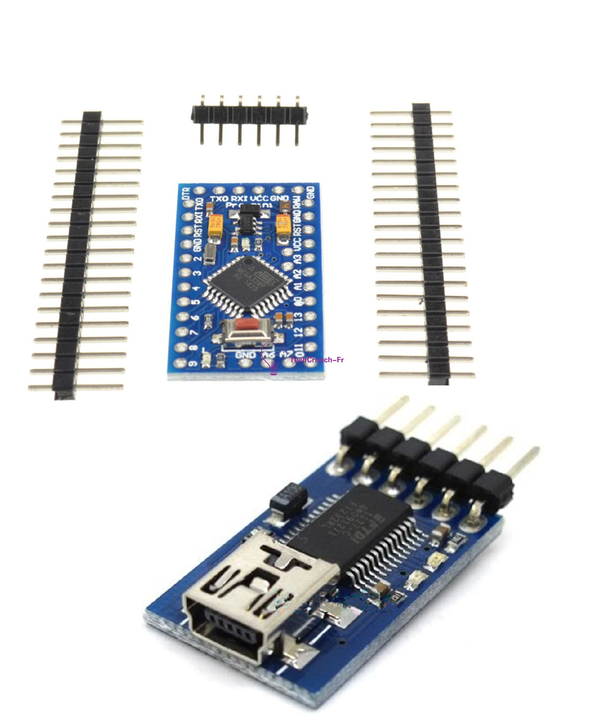 Atmega328 Pro Mini 5V 16M Arduino Compatible+FIDI FT232RL USB To Serial Adapter