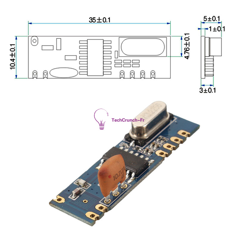 433MHz 100 Meter ASK Wireless Module Kit RF Transmitter SRX882 Receiver