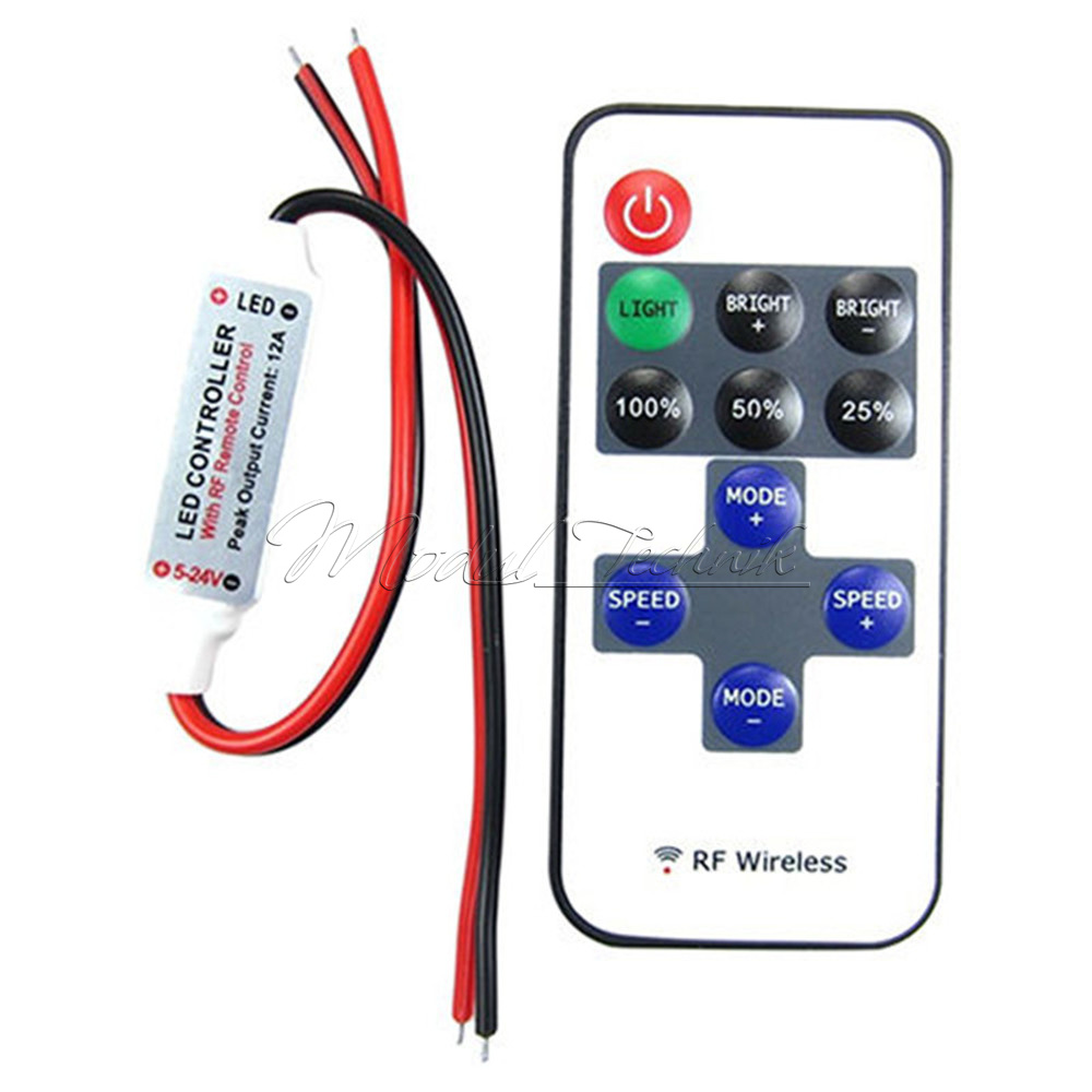 9-Key RF Remote Switch Controller Dimmer für einfarbige LED-Streifen Licht