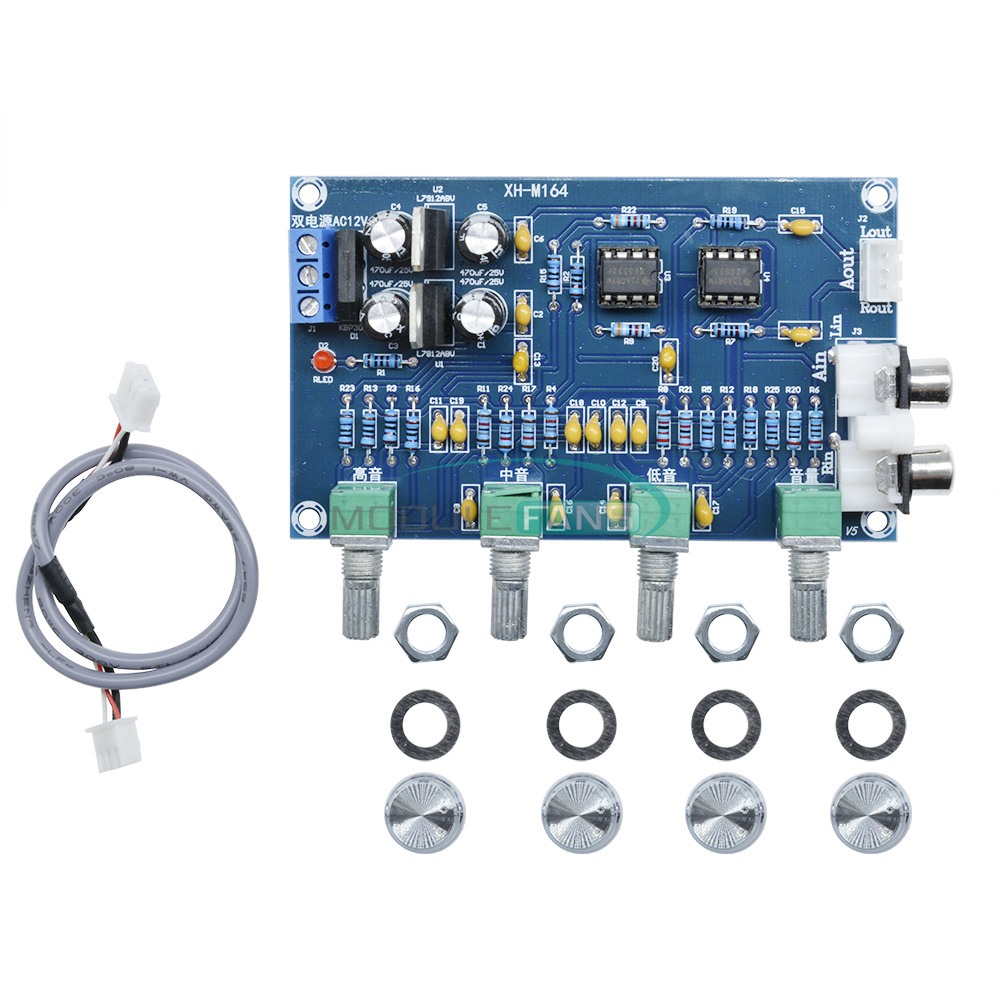NE5532 Stereo Preamp Preamplifier Tone Board 1224V AC Amplifier Board