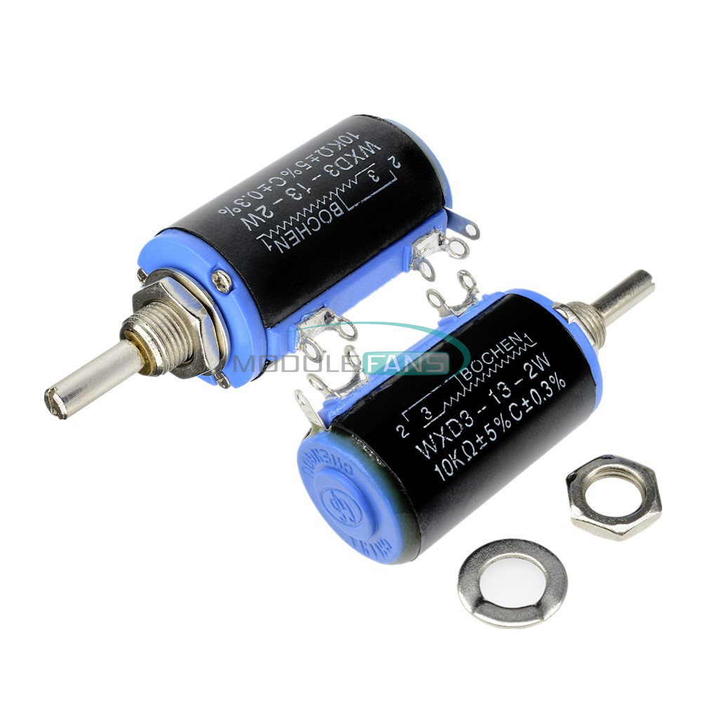 WXD3-13-2W 10K ohm Multiturn Wirewound Potentiometer Adjustable Resistor MF