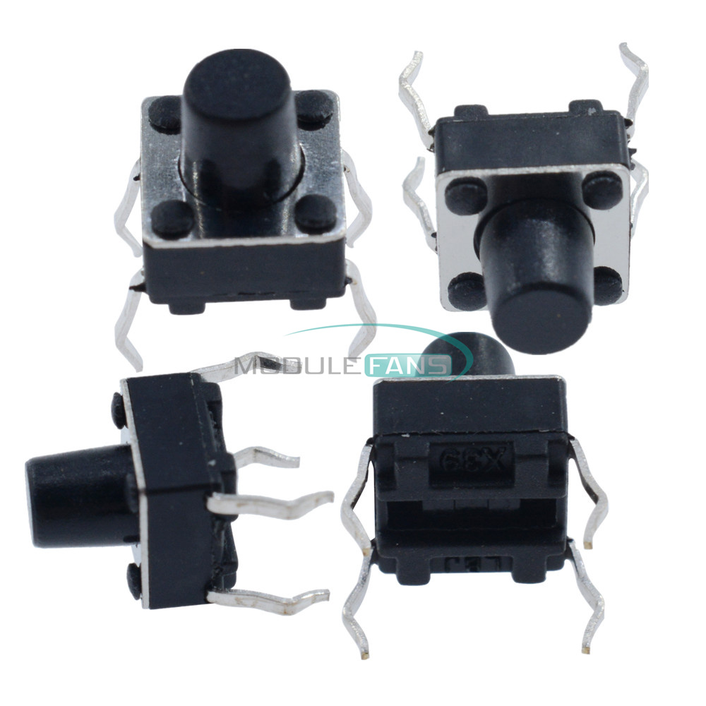 5PCS 12X12X7.3 Táctil Botón Interruptor Momentáneo Tact LED 5 Colores Nuevo