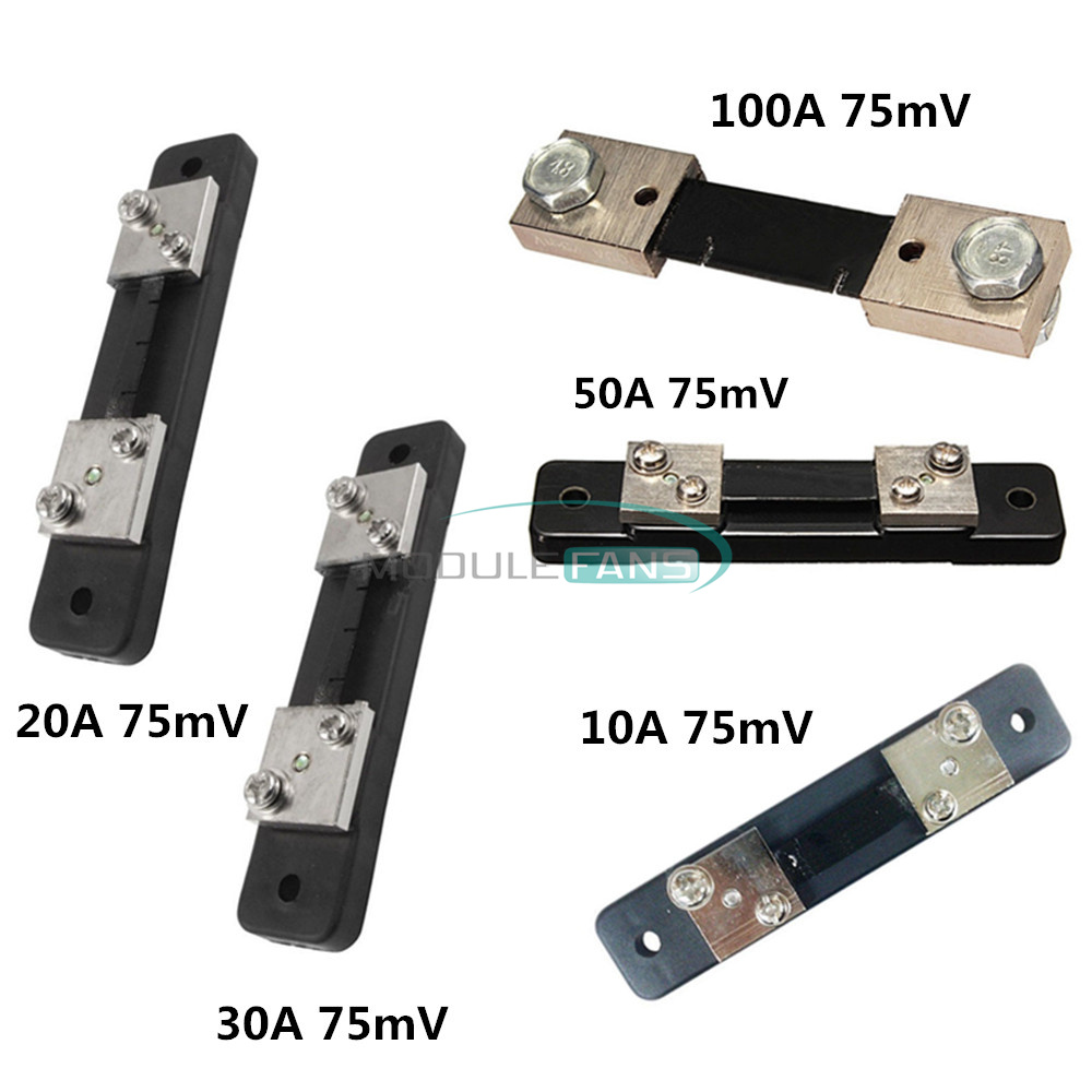 DC 75mV 10//20//30//50//100A Current Shunt Resistor For Amp Ammeter Panel Meter FL-2