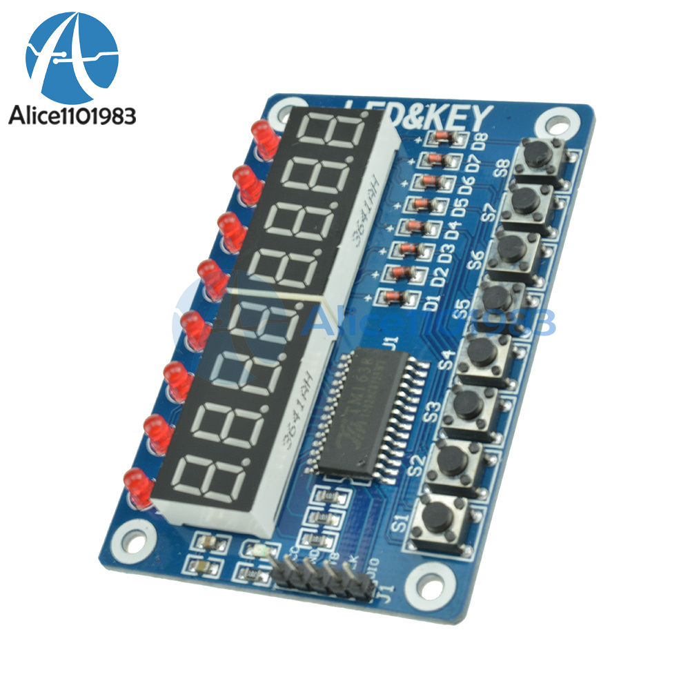 8-Bit Digital LED Tube 8-Bit TM1638 8 Key Display Module For AVR Arduino