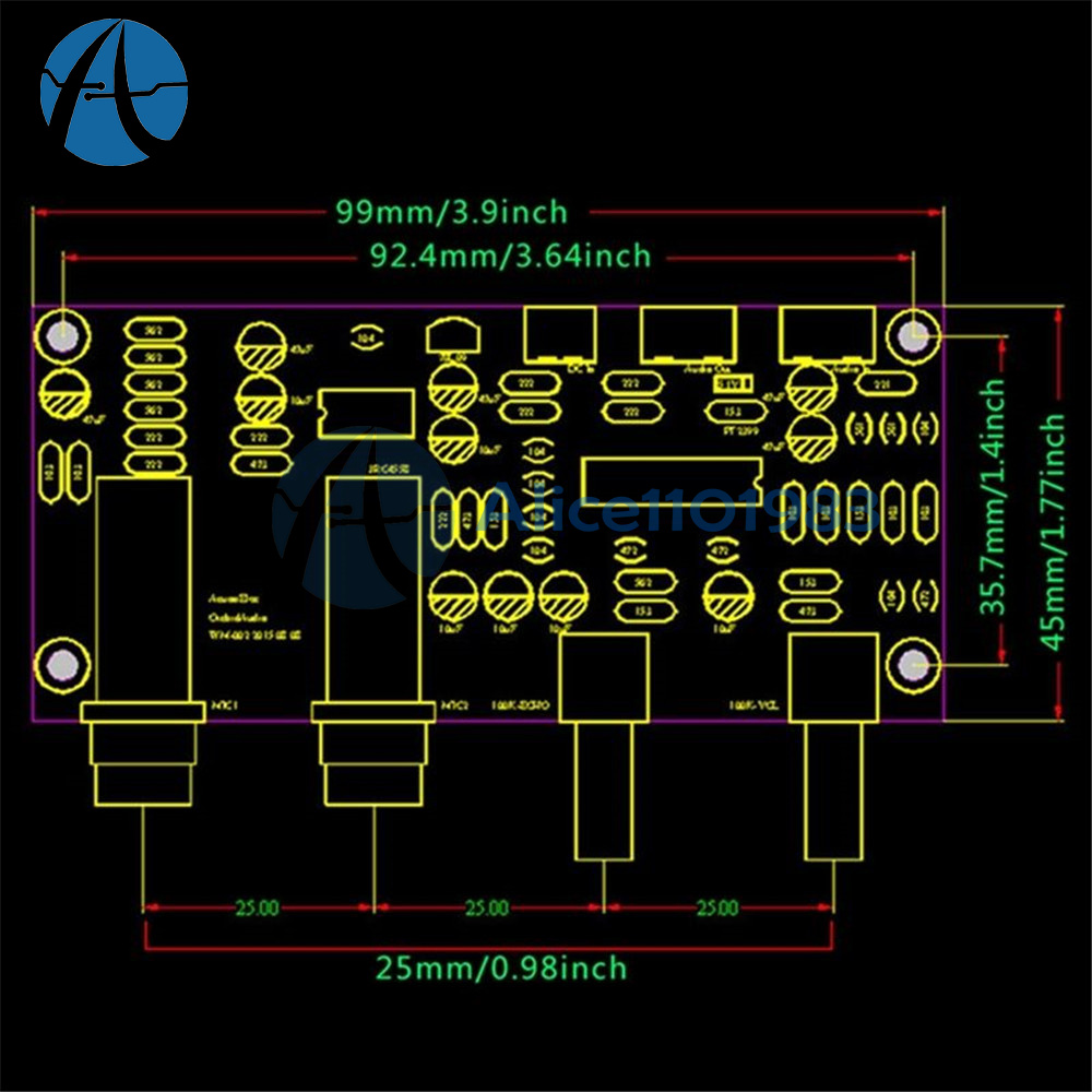 PT2399 NE5532 Microphone Amplifier Board Preamplifier Reverberation