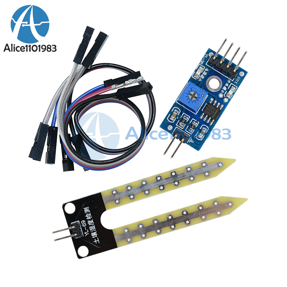 2PCS Soil Hygrometer Detection Module Soil Moisture Sensor For arduino Smart car