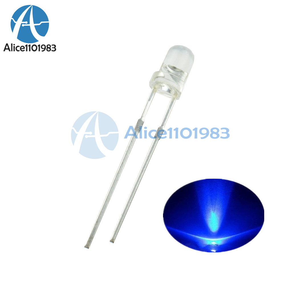 1000Pcs 3mm White Round LED 5000mcd Super Bright Led Lamp