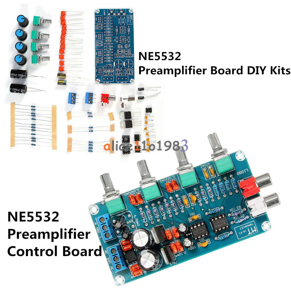 NE5532 HIFI OP-AMP Amplifier Preamplifier Volume Tone EQ Control Board