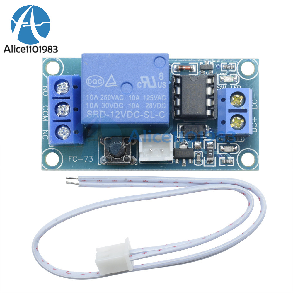 12v 1 Channel Latching Relay Module With Touch Bistable