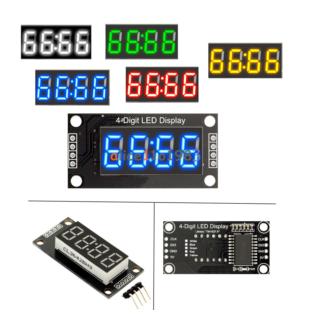 Red 0.56 Inch TM1637 4-Bits Digital LED Display Clock Tube Display for Arduino