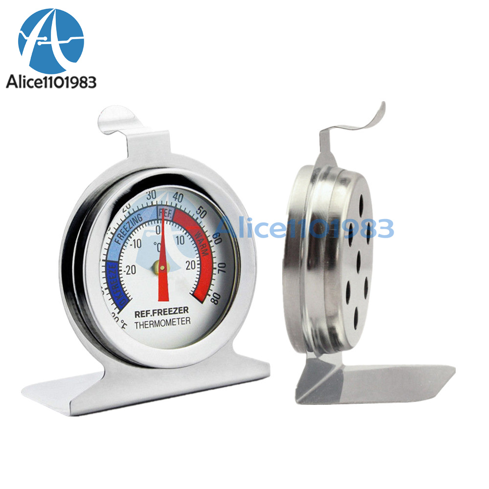 Useful Temperature Refrigerator Freezer Dial Type Thermometer Stainless