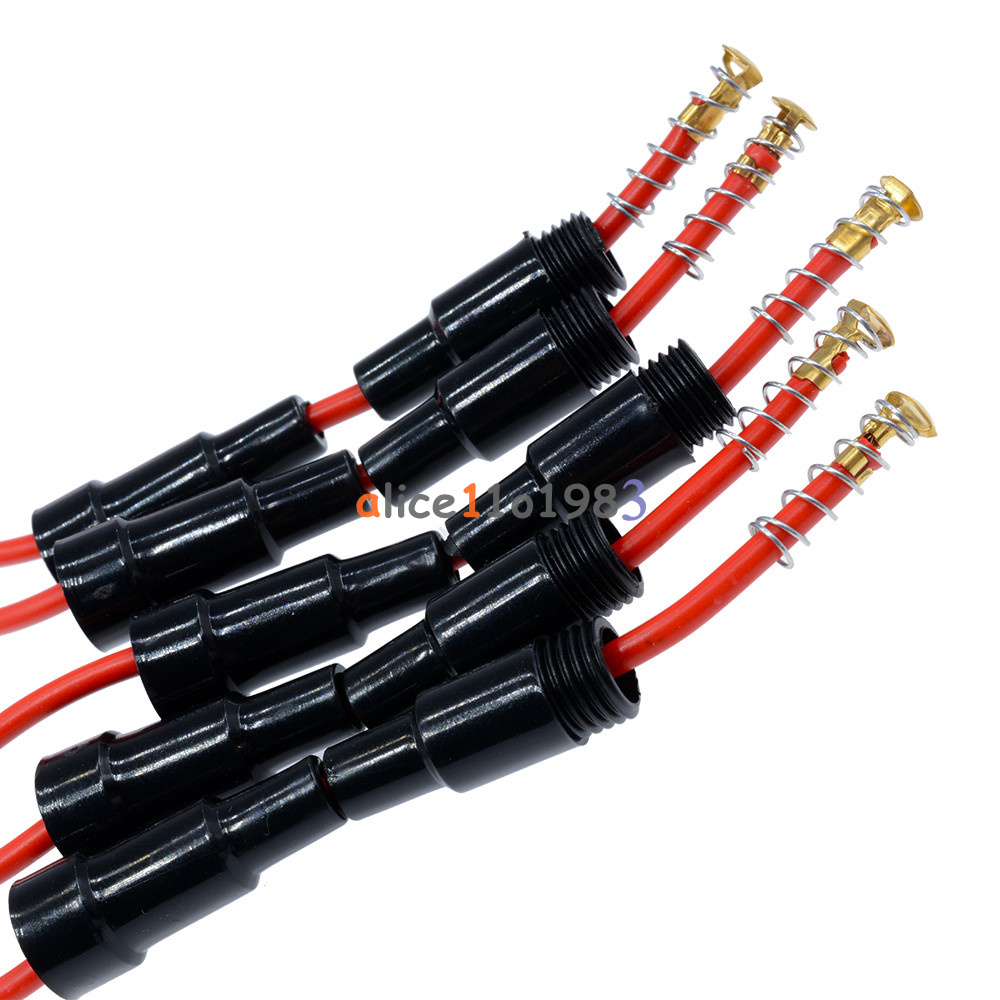 5PCS Home Protection Inline Fuse Holder Copper Wire ... wire fuse box 