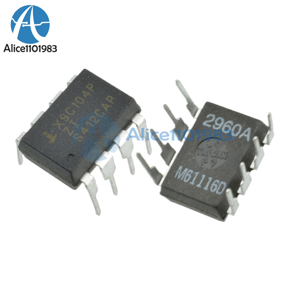 2PCS NEW X9C104P DIP8 X9C104 Digital Potentiometer IC eBay