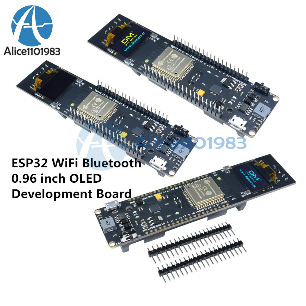 0.96 inch Yellow/&Blue OLED ESP32 WiFi Bluetooth 18650 CP2102 Development Board