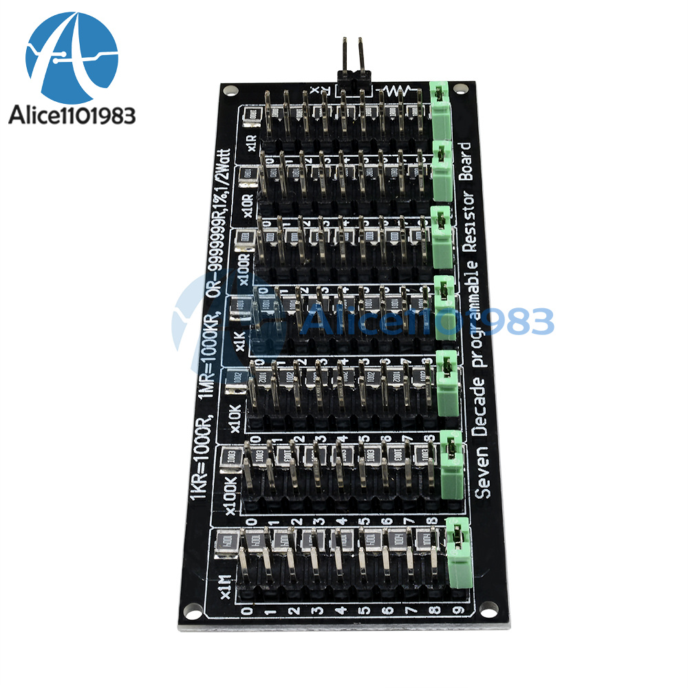 1R 9999999R Seven Decade Programmable Resistor Board Step 1R 1 1/2