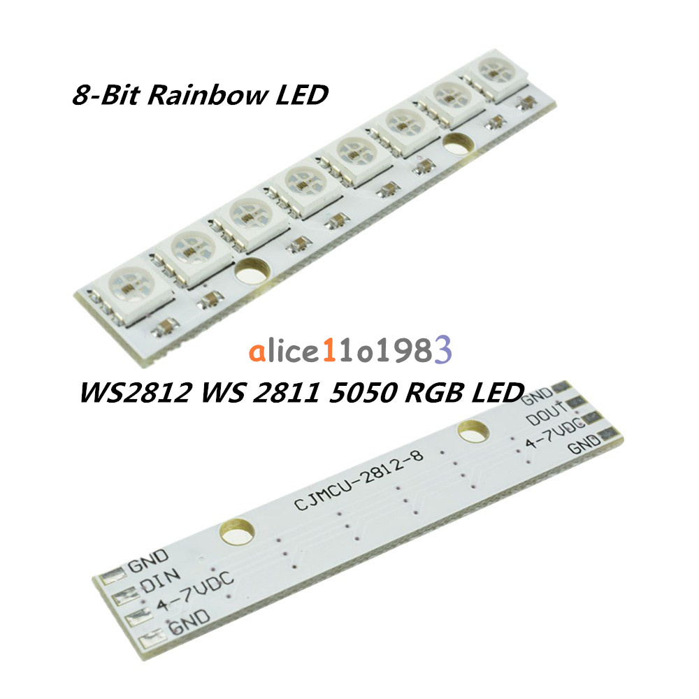 10PCS WS 2812 2811 5050 RGB LED Lamp Panel Module Rainbow 1-Bit 5V For Arduino