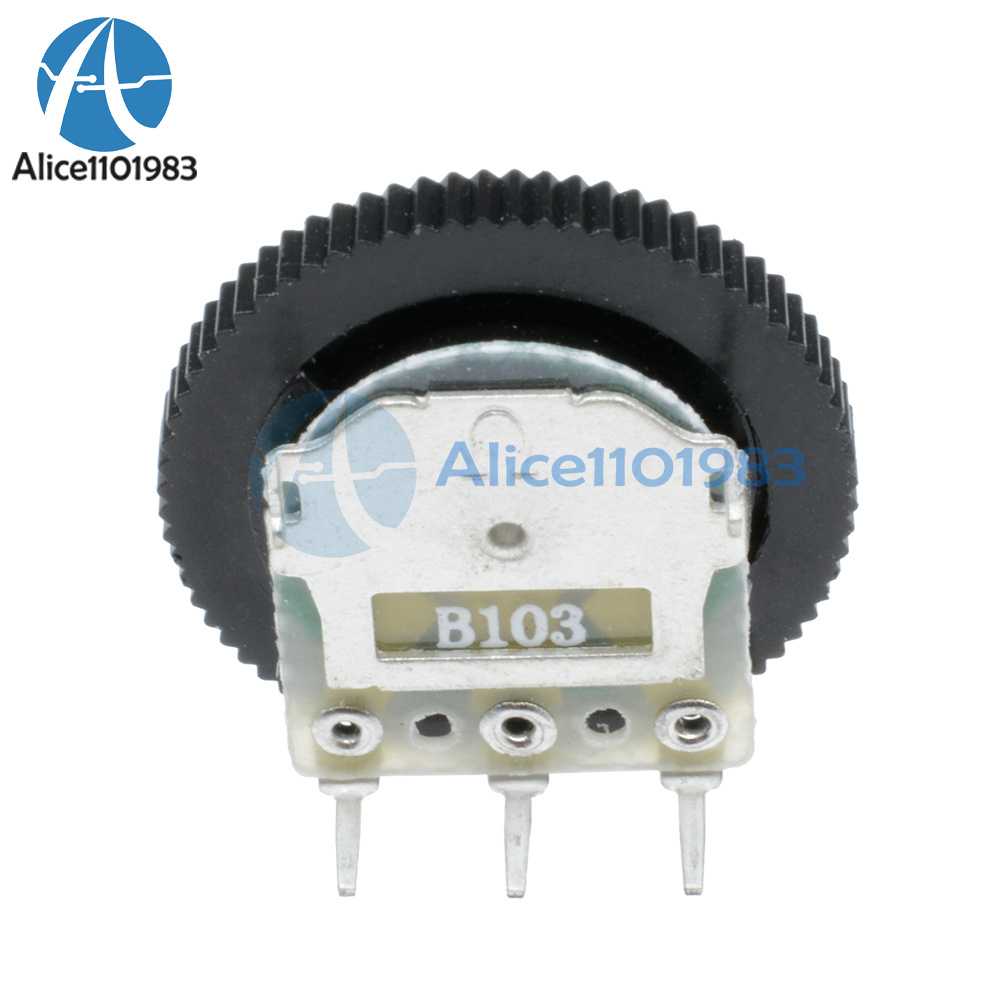 10PCS B103 10K Ohm 3Pin Single Linear Dial Wheel Potentiometer 16MM x