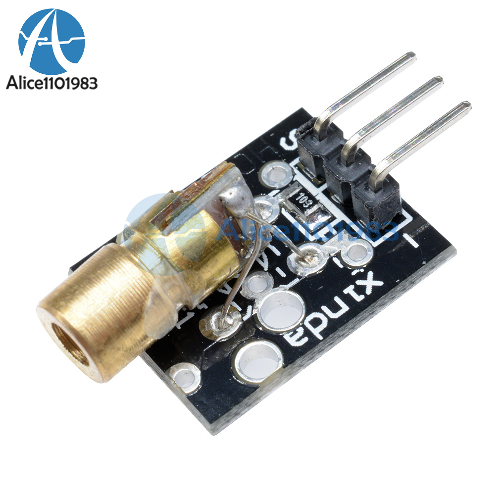 Módulo Sensor láser 650nm 6mm 5V 5mW láser rojo Dot Diodo Cabeza de Cobre para Arduino