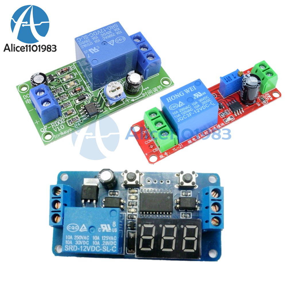 1x 12 V timer Delay relais Module Digital Affichage DEL Cycle 0-999 Réglable Relais