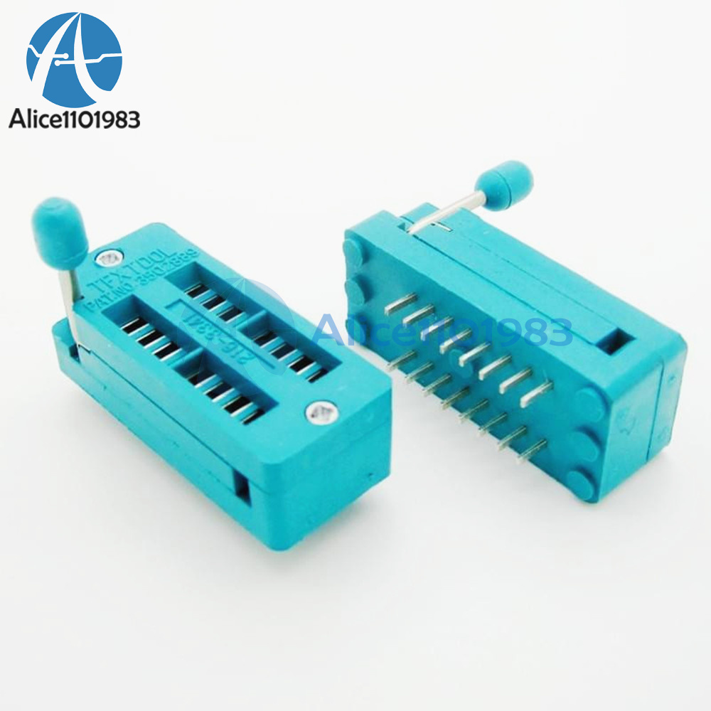 2PCS ZIF 16-pin 16 Pins Test Universal IC Socket 16 Pin DIP | eBay