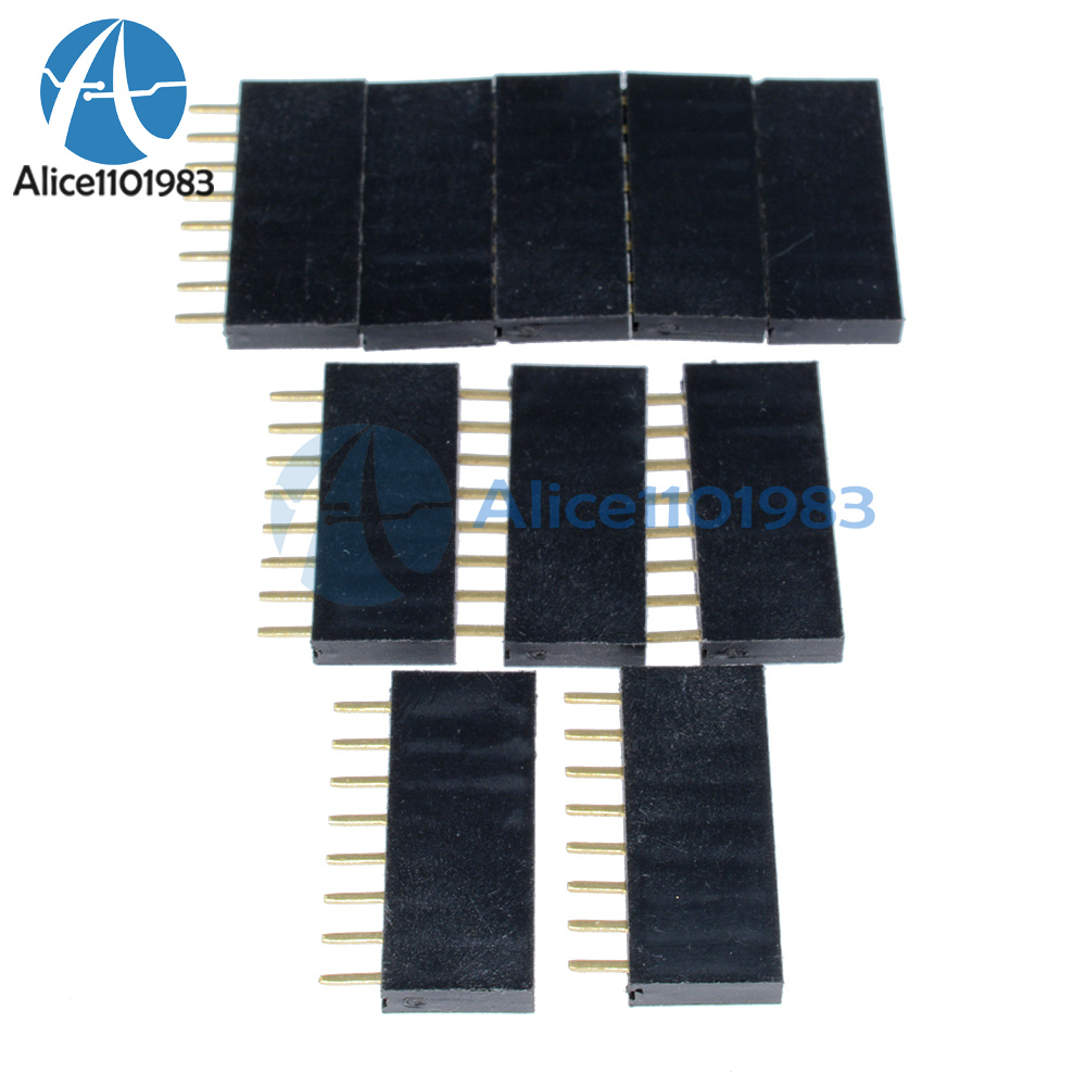 20PCS 1x8 Single Row 8 pins Carte De Circuit Imprimé Socket Female header 2.54 mm