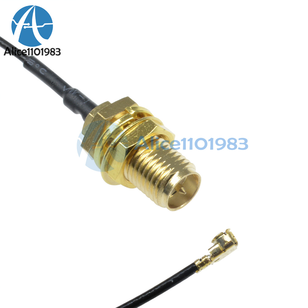 2X U.FL Mini PCI to RP-SMA Pigtail Antenna WiFi Cable 20 Inches 50cm USA