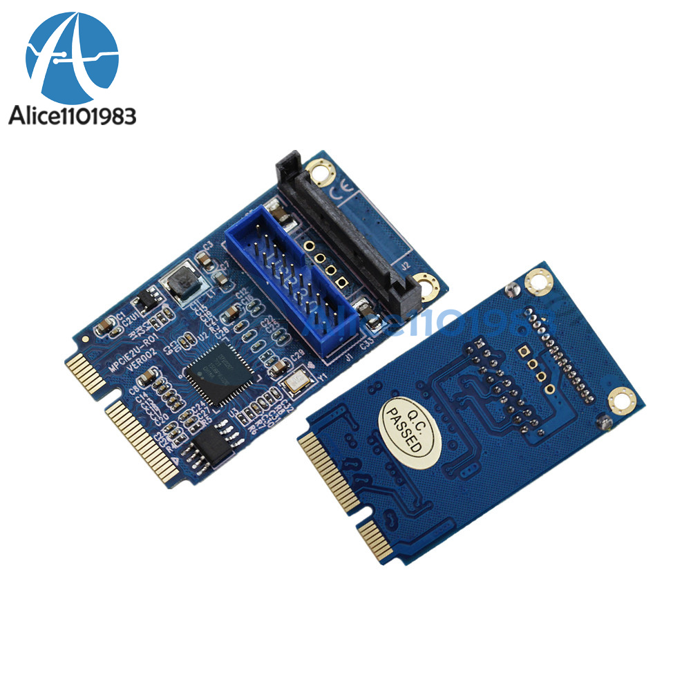 Mini PCI-E auf USB Adapter PCIe zu 19Pin SATA Dual USB3.0 Erweiterung ...