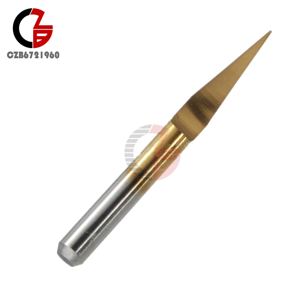 2PCS CNC 3.175mm Carbide PCB Engraving Bits Router Tool 10 Degrees 0