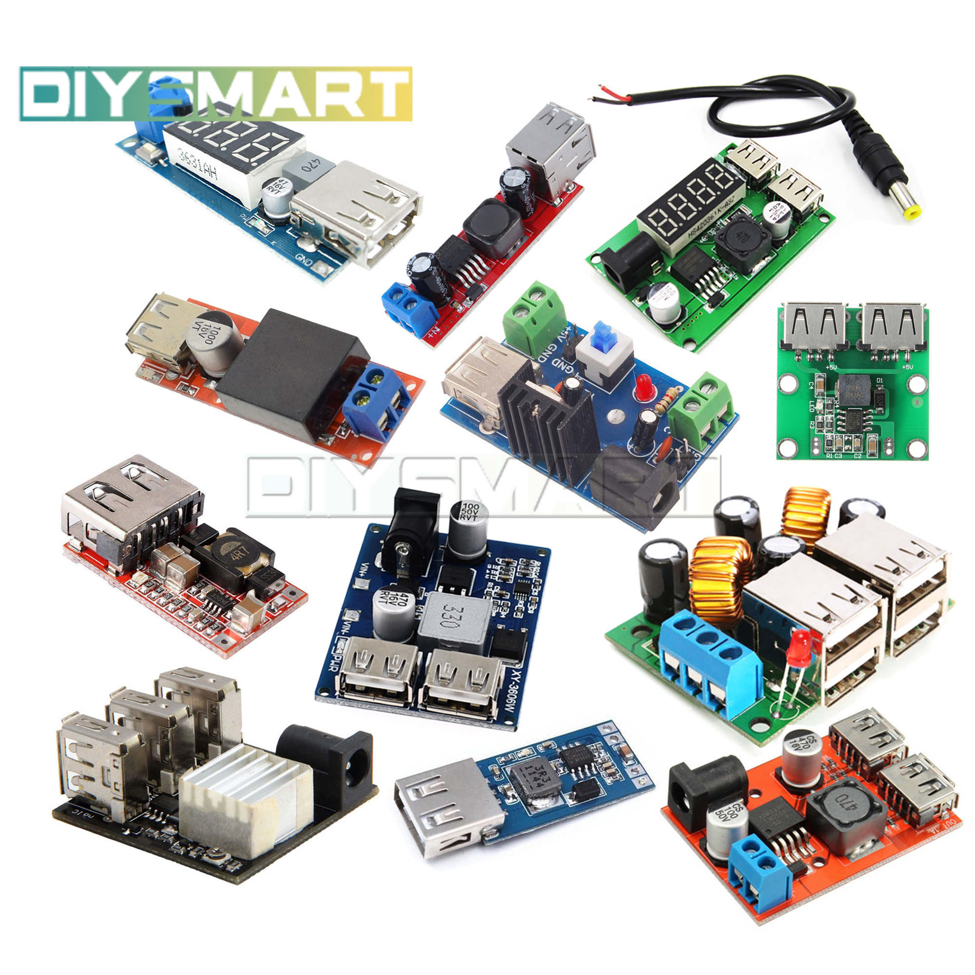 DC-DC Buck Converter 12V 24V a 5V 5A 25W Step Down Voltage Module Buck Power Supply Converter para veh/ículo de coche