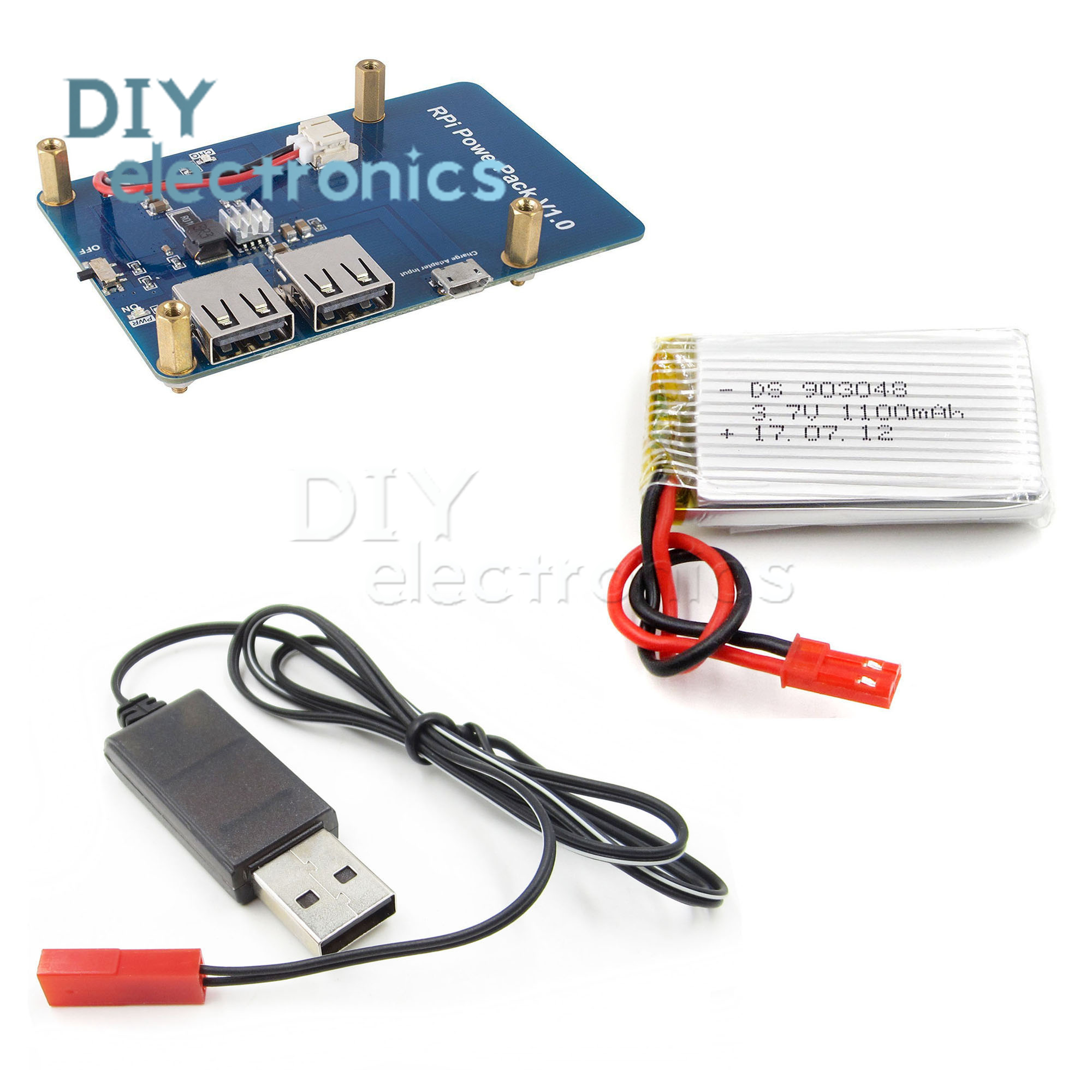 Raspberry Pi3 3700mAh LithiumBattery Power Supply Expansion Board RPI Powerpack