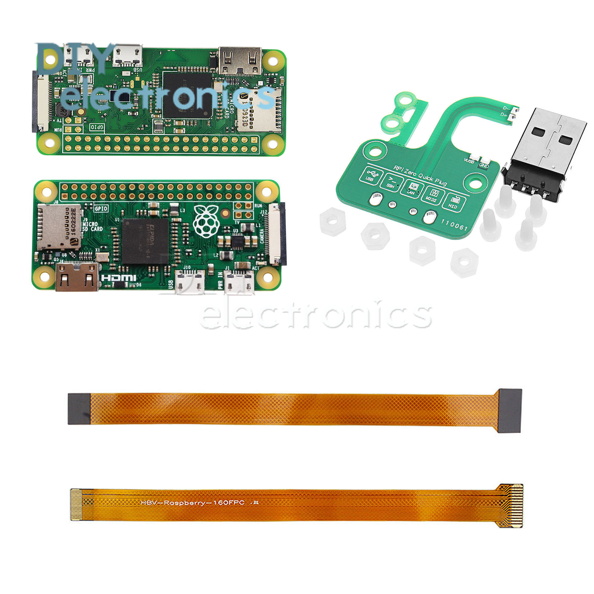 Original Raspberry Pi Zero V1.3/Pi zéro W Board Zero Rapide Plug USB | eBay