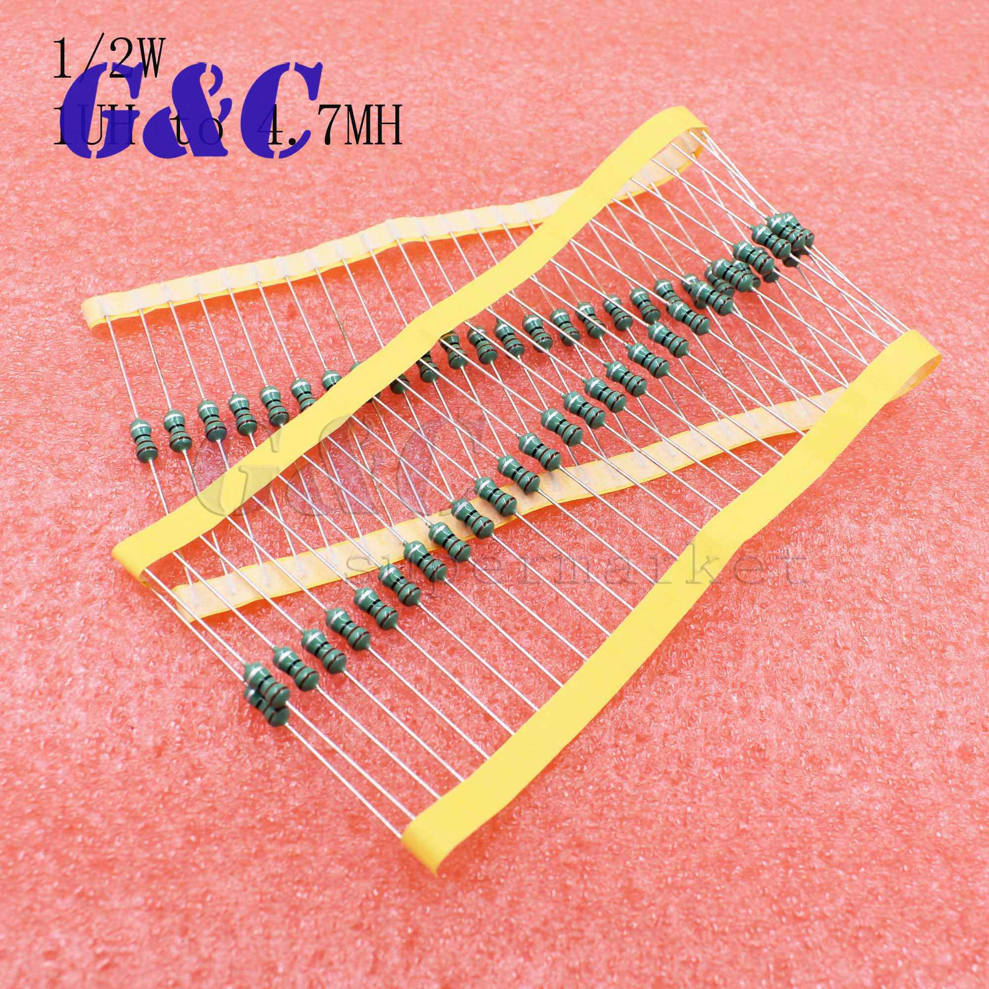 50PCS 0410 Color Ring Inductance 4.7MH 472K 1//2W Axial RF Choke Coil Inductor CA