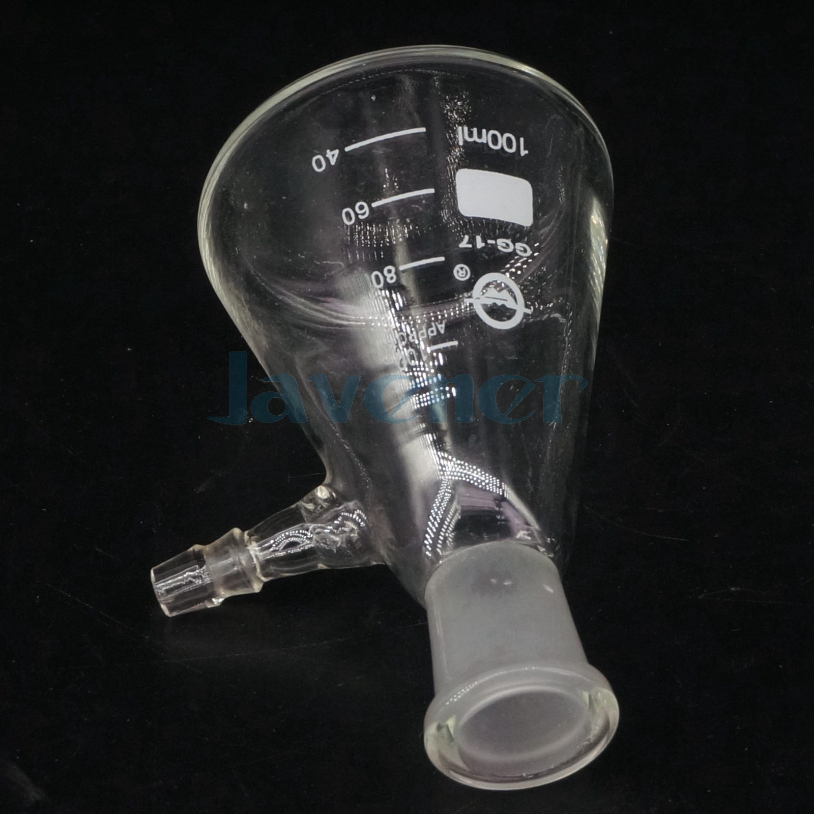 100ml 19/26 Ground Joint Conical Filter Flask with Side Arm Lab