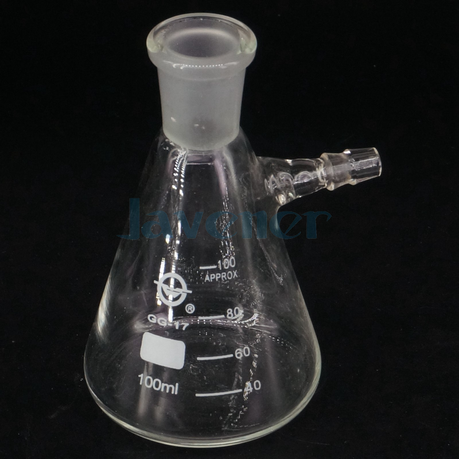 100ml 19/26 Ground Joint Conical Filter Flask with Side Arm Lab
