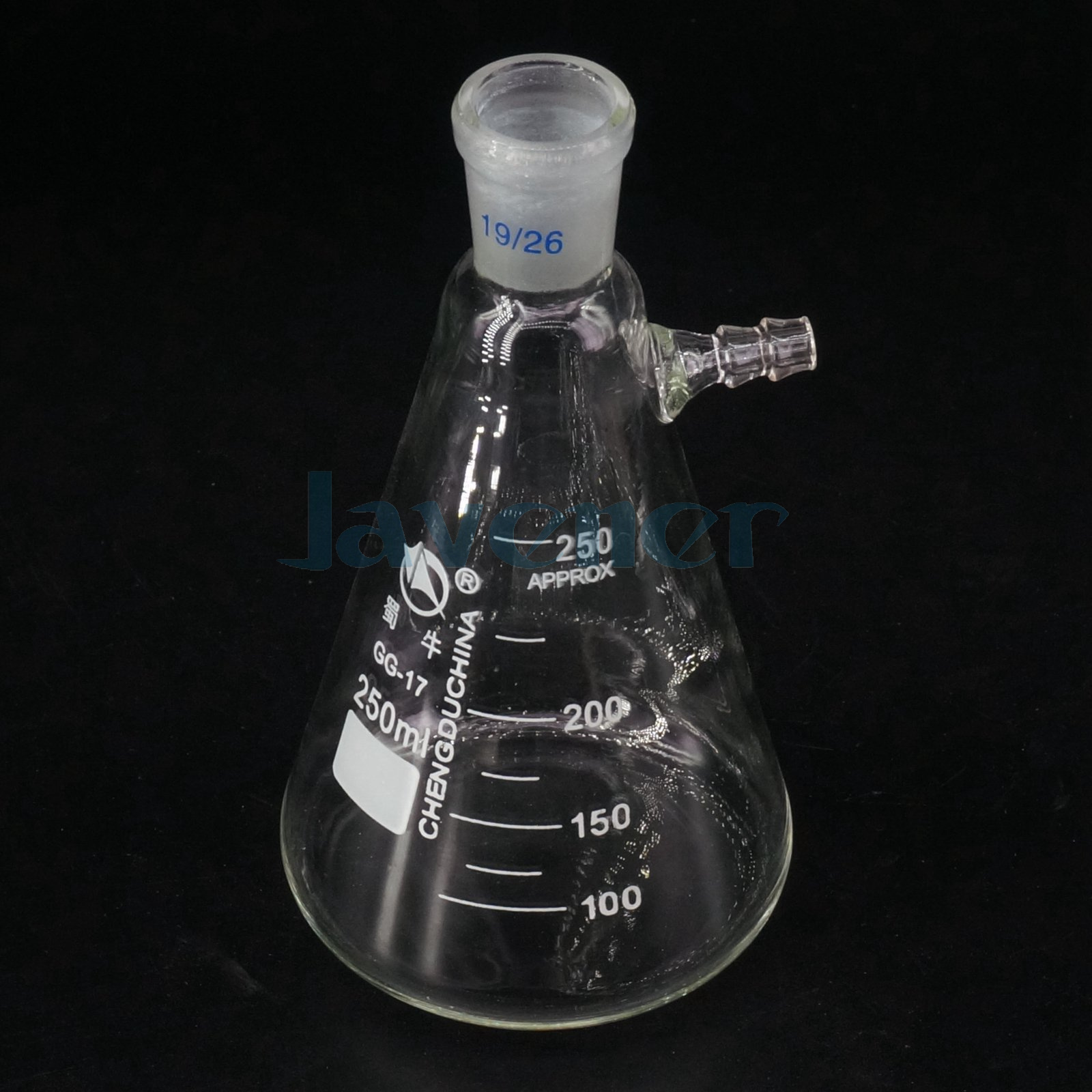 250ml 19/26 Ground Joint Conical Filter Flask with Side Arm Lab