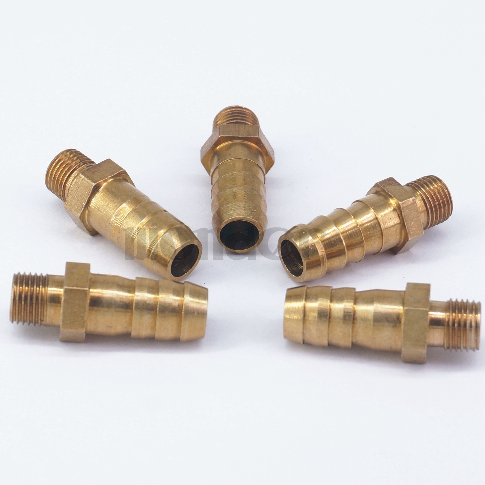 5pcs Hose Barb 10mm x M10*1mm Metric Male Brass Splicer Adapter Pipe