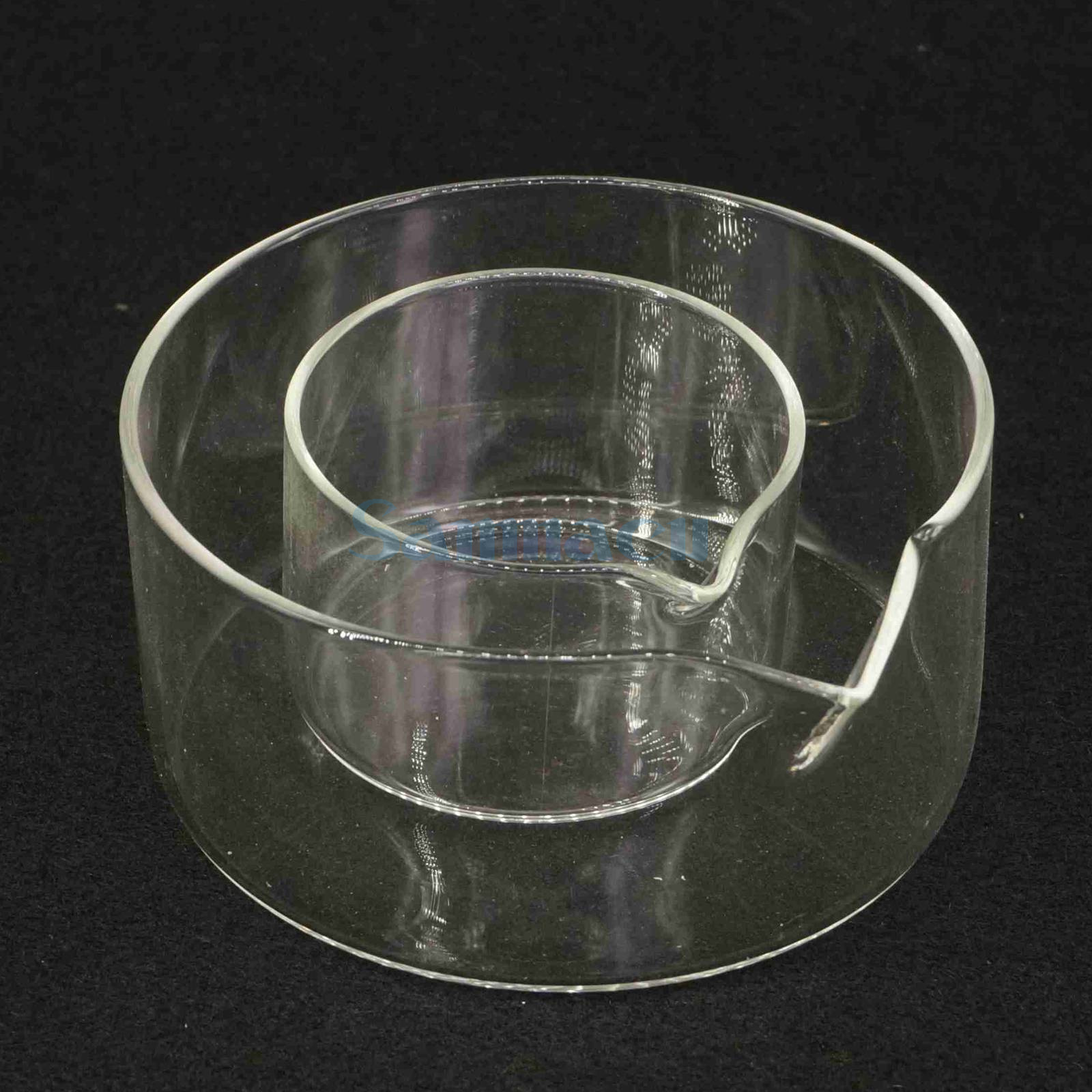 60200mm Lab Glass Crystallizing Dishes with Spout Crystallization