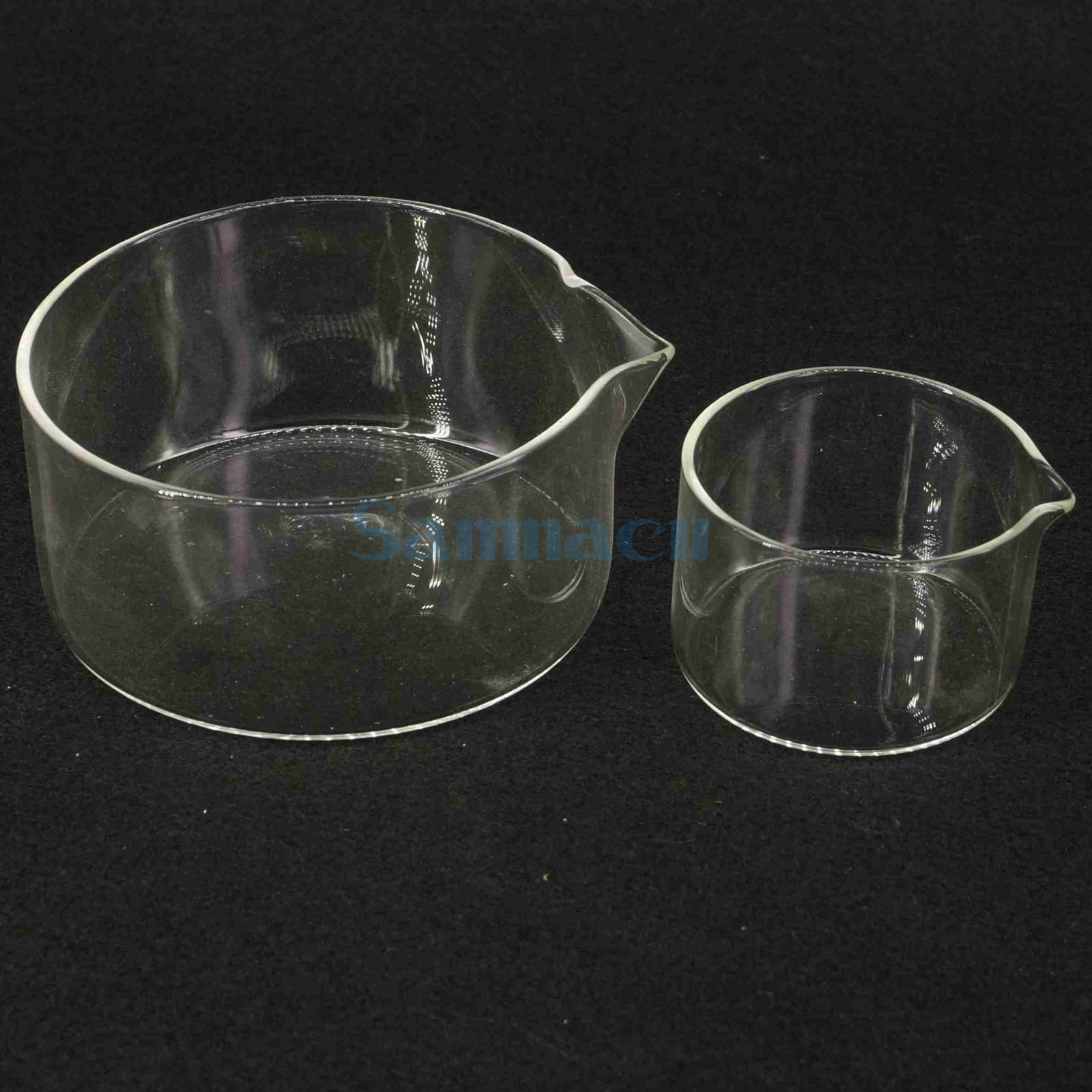 60200mm Lab Glass Crystallizing Dishes with Spout Crystallization