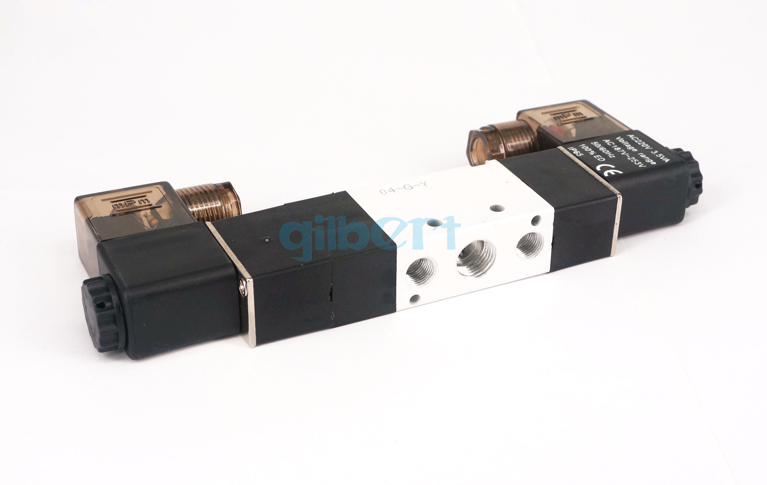 4V230E08 BSPT1/4" Pneumatic Solenoid Valve 3 Position 5 Way Central