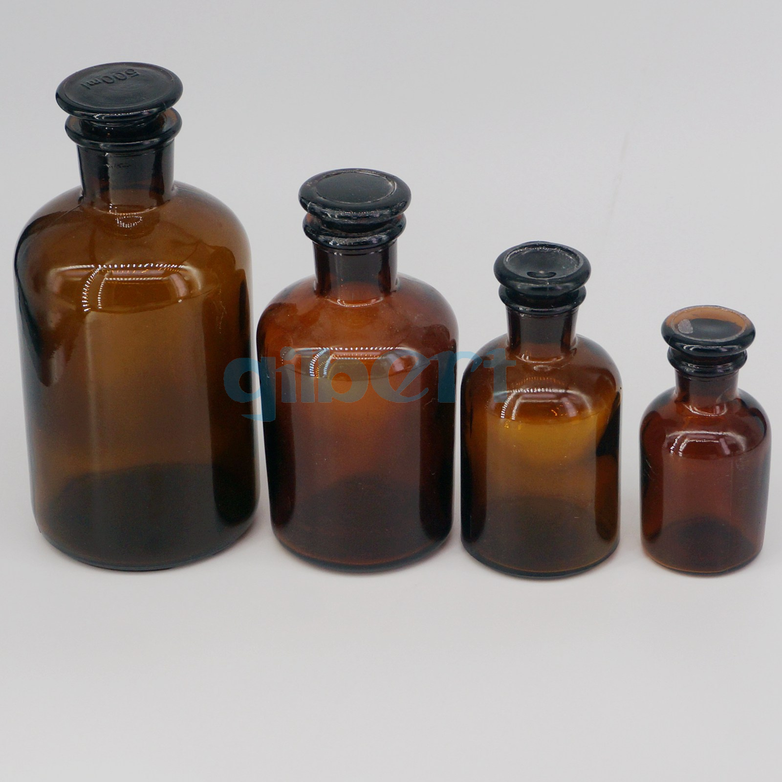 602500ml Brown Glass Narrow Mouth Bottle With Stooper Lab Chemistry