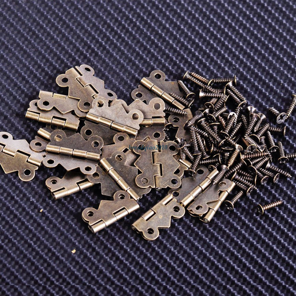 20/40 Antique Brass Jewelry Box Hinge Butterfly Small Hinge 20x17mm