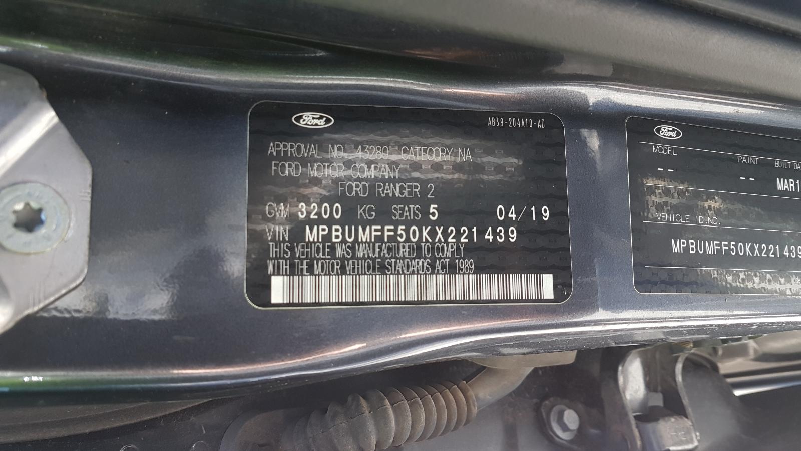 View Auto part Door Trim Ford Ranger 2019